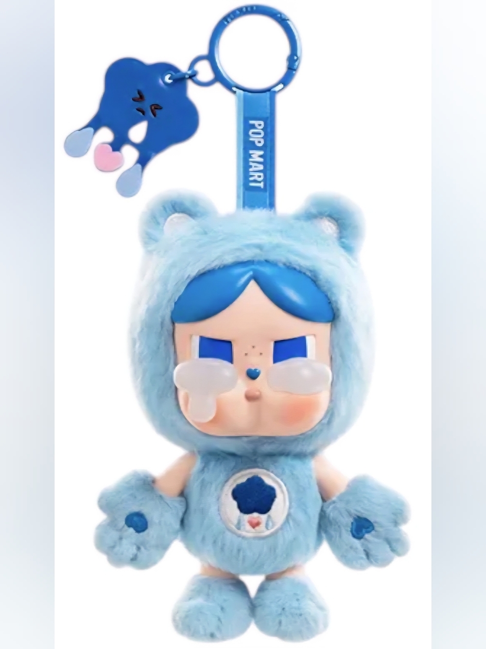 Pop Mart CRYBABY x Care Bears Series Vinyl Plush Pendant (Grumpy Bear)